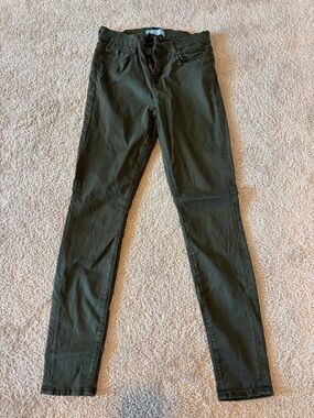 7 For All Mankind Olive Green Skinny Jeans